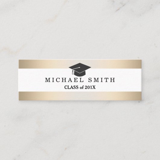 Modern Elegant Afstuderen Name Card Contactkaartje (Voorkant)