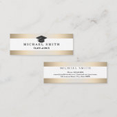 Modern Elegant Afstuderen Name Card Contactkaartje (Voorkant / Achterkant)