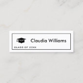 Modern Elegant Afstuderen Name Card Contactkaartje (Voorkant)