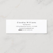 Modern Elegant Afstuderen Name Card Contactkaartje (Achterkant)