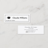 Modern Elegant Afstuderen Name Card Contactkaartje (Voorkant / Achterkant)