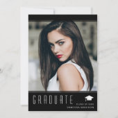 Modern Elegant Afstuderen stijlvolle foto Aankondiging (Voorkant)