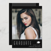 Modern Elegant Afstuderen stijlvolle foto Aankondiging (Voorkant / Achterkant)