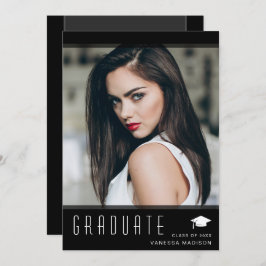 Modern Elegant Afstuderen stijlvolle foto Aankondiging