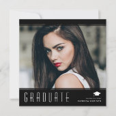 Modern Elegant Afstuderen stijlvolle foto Aankondiging (Voorkant)