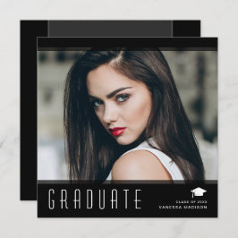 Modern Elegant Afstuderen stijlvolle foto Aankondiging