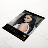 Modern Elegant Afstuderen stijlvolle foto Folie Uitnodiging (Gedraaid)