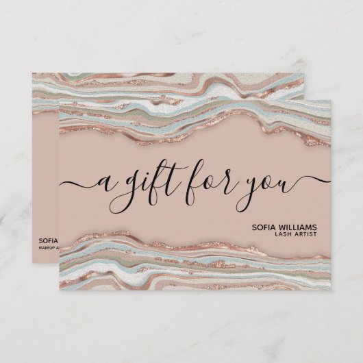 Modern Elegant Agate Earth Tones Boho (Voorkant / Achterkant)