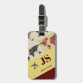 Modern Elegant Air Travel Bagagelabel (Voorkant verticaal)