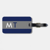 Modern Elegant Air Travel Blue Bagagelabel (Achterkant horizontaal)