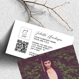 Modern Elegant All-in-one Logo QR Foto Visitekaartje