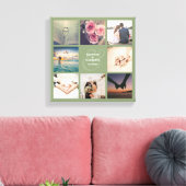 Modern Elegant Ampersand Wedding Photo Collage Canvas Afdruk (Insitu (Woonkamer))