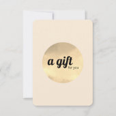 Modern Elegant Antiek Wit Faux Gold Circle (Voorkant)