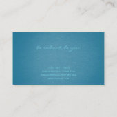 Modern Elegant Aqua Blauwgroen Beauty Advisor Visitekaartje (Achterkant)