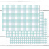 Modern Elegant Aqua Blue Gingham Check Patroon Inpakpapier Vel