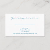 Modern Elegant Aqua Custom Business Logo Afsprakenkaartje (Achterkant)
