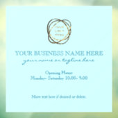 Modern Elegant Aqua Custom Business Logo Raamsticker (Vel 3)