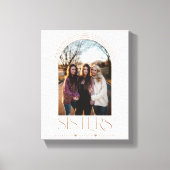 Modern Elegant Arch Lijst Sisters Photo Keepomwill Canvas Afdruk (Voorkant)