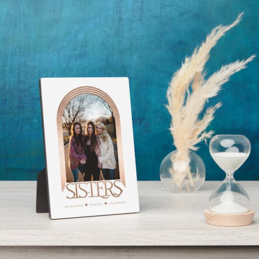 Modern Elegant Arch Lijst Sisters Photo Keepomwill Fotoplaat (Zijkant)