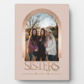 Modern Elegant Arch Lijst Sisters Photo Keepomwill Fotoplaat (voorkant)