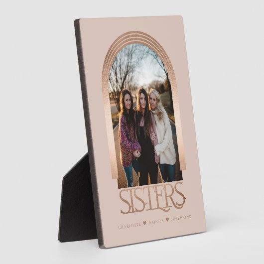 Modern Elegant Arch Lijst Sisters Photo Keepomwill Fotoplaat (Zijkant)