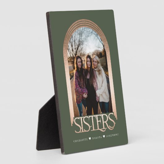 Modern Elegant Arch Lijst Sisters Photo Keepomwill Fotoplaat (Zijkant)