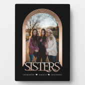 Modern Elegant Arch Lijst Sisters Photo Keepomwill Fotoplaat (voorkant)