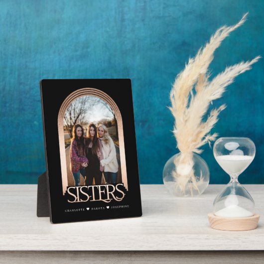 Modern Elegant Arch Lijst Sisters Photo Keepomwill Fotoplaat (Zijkant)