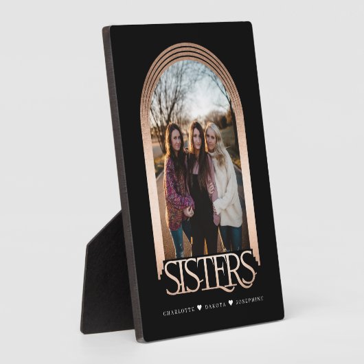 Modern Elegant Arch Lijst Sisters Photo Keepomwill Fotoplaat (Zijkant)