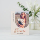 Modern Elegant Arch Minimal Photo Afstuderen Briefkaart (Staand voorkant)