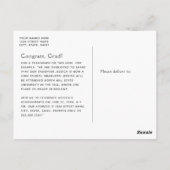 Modern Elegant Arch Minimal Photo Afstuderen Briefkaart (Achterkant)