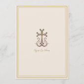 Modern Elegant Armeens Kruis Trouwmenu Menu (Achterkant)