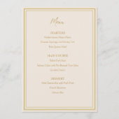 Modern Elegant Armeens Kruis Trouwmenu Menu (Voorkant)
