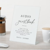 Modern Elegant Audio Guestbook Reclamebord Met Voetstuk (Insitu)