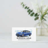 Modern elegant | Auto's wassen en automatisch QR-c Visitekaartje (Staand voorkant)