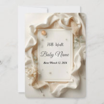 Modern Elegant Baby Announcement Card