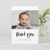 Modern elegant Baby shower bedankt je kaart (Staand voorkant)