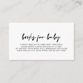 Modern Elegant Baby shower Boek Aanvraag Informatiekaartje (Voorkant)