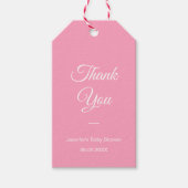 Modern Elegant Baby shower Dank u voor uw zwarte r Cadeaulabel (Voorkant)