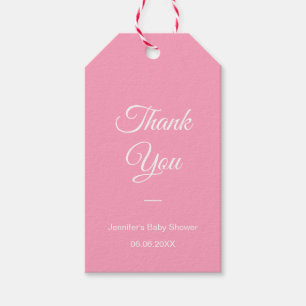 Modern Elegant Baby shower Dank u voor uw zwarte r Cadeaulabel
