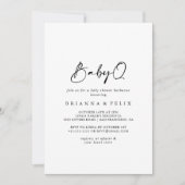 Modern Elegant BabyQ Baby shower Barbecue Kaart (Voorkant)