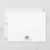 Modern Elegant Basic 3 Monogram Boho Chic Patroon Notitiekaartje (Voorkant)