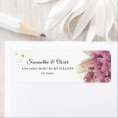 Modern Elegant Beauty Pink Orchid & Pampas & Gold Etiket (Insitu)