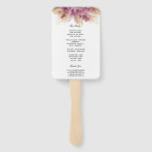 Modern Elegant Beauty Pink Orchid & Pampas & Gold Handwaaier (Achterkant)