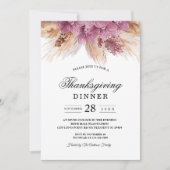 Modern Elegant Beauty Pink Orchid & Pampas & Gold Kaart (Voorkant)