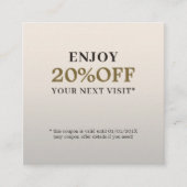 Modern Elegant Beauty Salon Coupon (Voorkant)