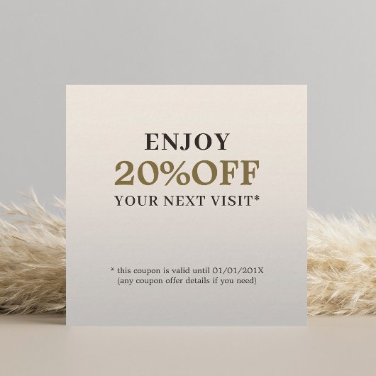 Modern Elegant Beauty Salon Coupon