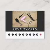Modern Elegant Beauty Salon Hair Loyalty Kaart (Voorkant)