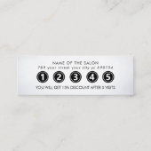 Modern Elegant Beauty Salon Klantenkaartje (Achterkant)