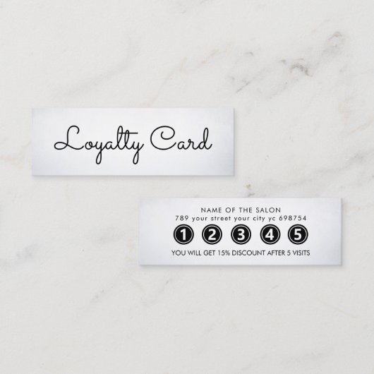 Modern Elegant Beauty Salon Klantenkaartje (Voorkant / Achterkant)